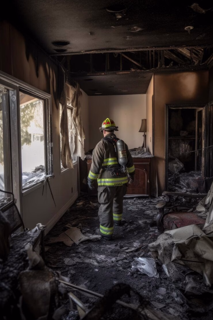fire-fighter-investigating-damage-home-created-with-generative-ai_762026-35333
